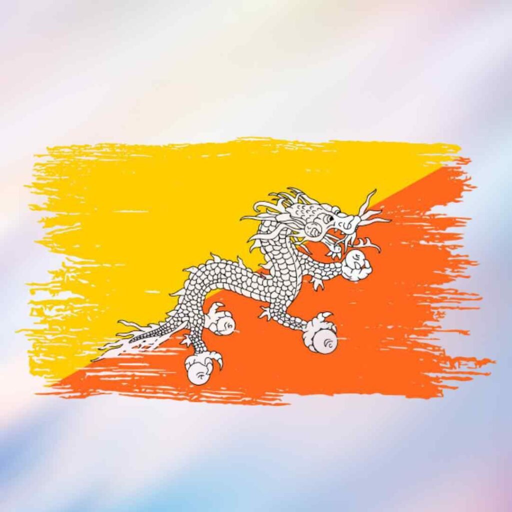 Bhutan Flag DP New