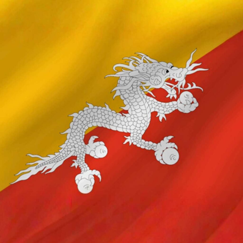 Bhutan Flag DP New