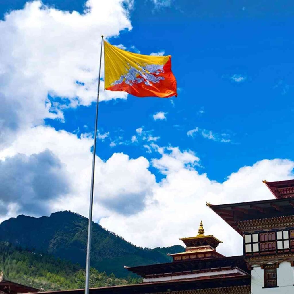 Bhutan Flag DP New
