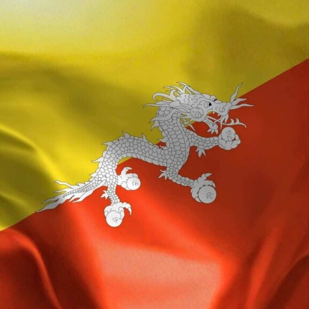 Bhutan Flag DP New