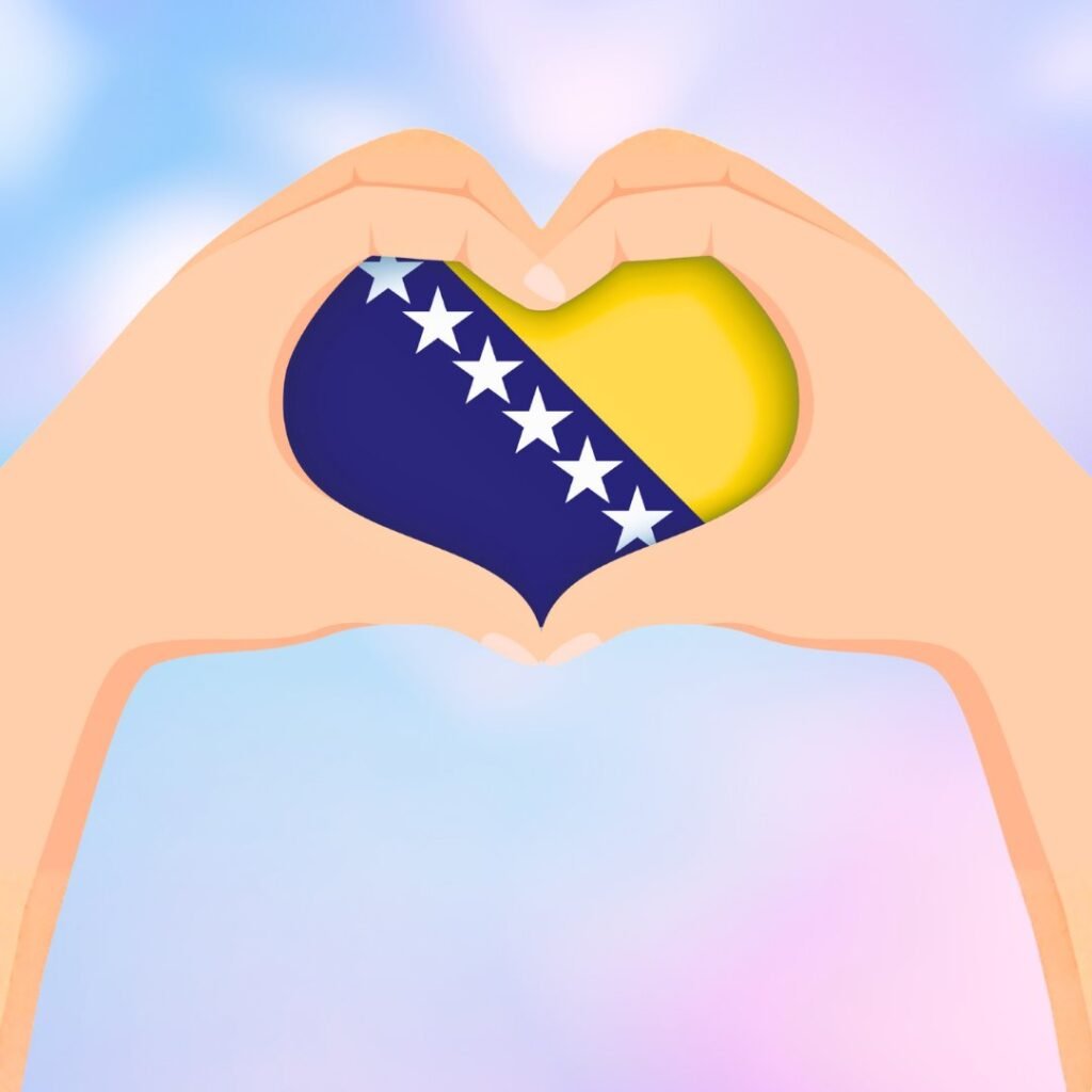 Bosnia Herzegovina Flag DP Photos